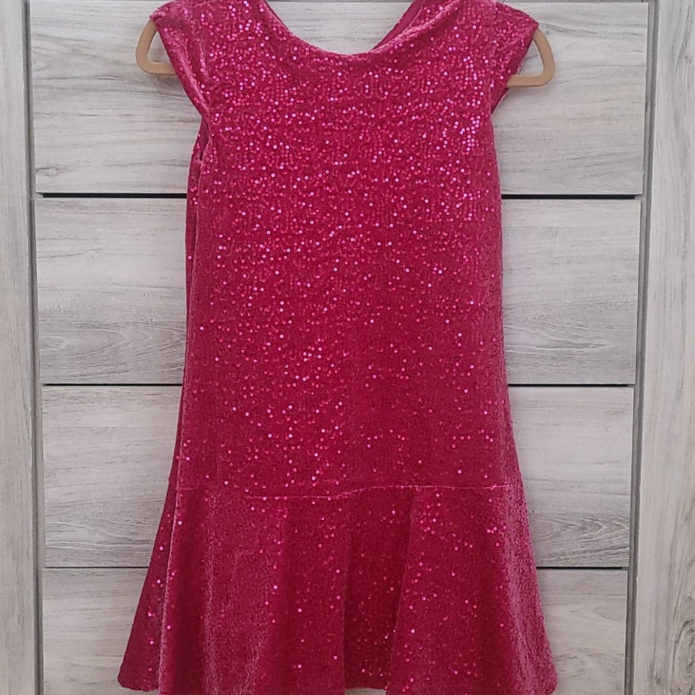 TCP Hot Pink Sequined Drop Waist Dress
